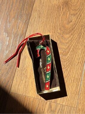Wallace Festive Red & Green Candy Cane Ornament
